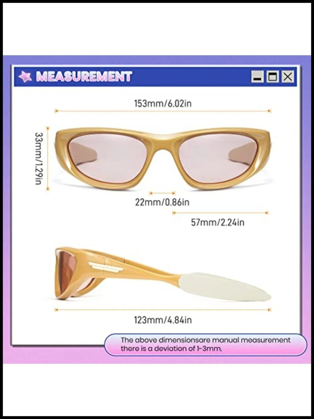 Wrap Around Oval Sunglasses UV400 Protection Sport Shades
